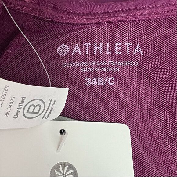 NWT Athleta Bra Cup Wrap Halter Bikini Top in Velvet Plum Purple Size 34 B/C NEW - Picture 8 of 13